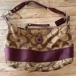 Coach logo hobo handbag